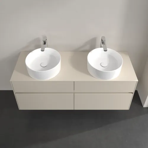 Bild von VILLEROY BOCH Collaro Waschbeckenunterschrank, mit Beleuchtung, 4 Auszüge, 1400 x 548 x 500 mm, Cashmere Grey / Cashmere Grey #C048B0VN