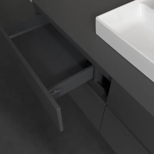 Bild von VILLEROY BOCH Collaro Waschbeckenunterschrank, 4 Auszüge, 1400 x 548 x 500 mm, Graphite / Graphite #C07300VR