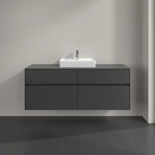 Bild von VILLEROY BOCH Collaro Waschbeckenunterschrank, 4 Auszüge, 1400 x 548 x 500 mm, Graphite / Graphite #C07300VR
