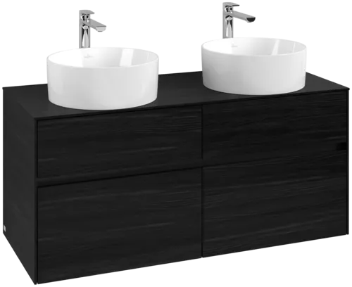 Obrázek VILLEROY BOCH Toaletní skříňka Collaro, 4 výsuvy, 1200 x 548 x 500 mm, černý dub / černý dub #C04400AB