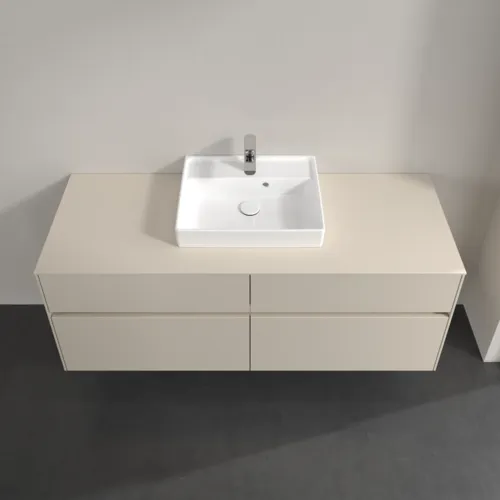 Picture of VILLEROY BOCH Collaro Vanity unit, 4 pull-out compartments, 1400 x 548 x 500 mm, Cashmere Grey / Cashmere Grey #C07300VN