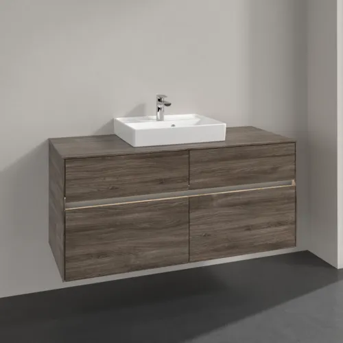 Bild von VILLEROY BOCH Collaro Waschbeckenunterschrank, mit Beleuchtung, 4 Auszüge, 1200 x 548 x 500 mm, Stone Oak #C070B0RK