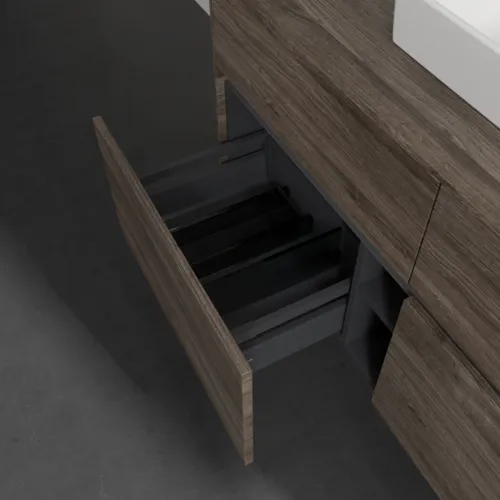 Bild von VILLEROY BOCH Collaro Waschbeckenunterschrank, mit Beleuchtung, 4 Auszüge, 1200 x 548 x 500 mm, Stone Oak #C070B0RK