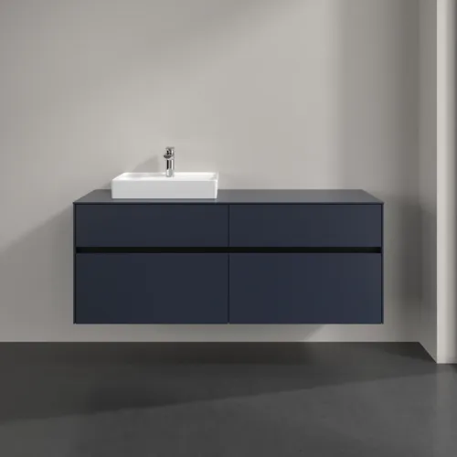 Bild von VILLEROY BOCH Collaro Waschbeckenunterschrank, 4 Auszüge, 1400 x 548 x 500 mm, Marine Blue / Marine Blue #C07400VQ