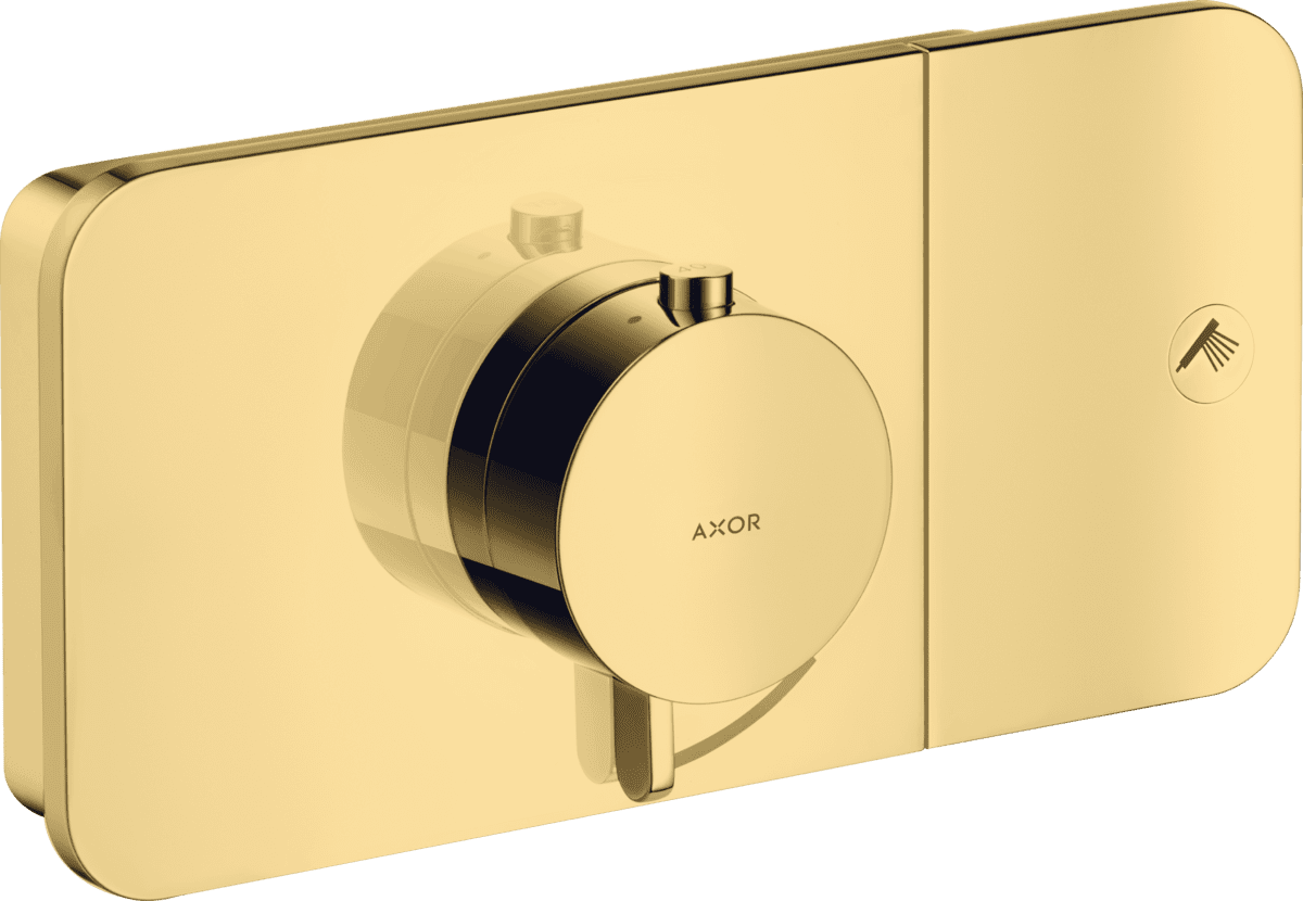 Зображення з  HANSGROHE AXOR One Thermostatic module for concealed installation for 1 function #45711990 - Polished Gold Optic