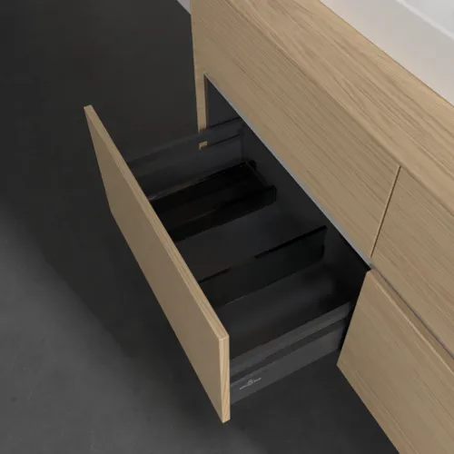 Bild von VILLEROY BOCH Collaro Waschbeckenunterschrank, mit Beleuchtung, 4 Auszüge, 1200 x 548 x 500 mm, Nordic Oak / Nordic Oak #C071B0VJ