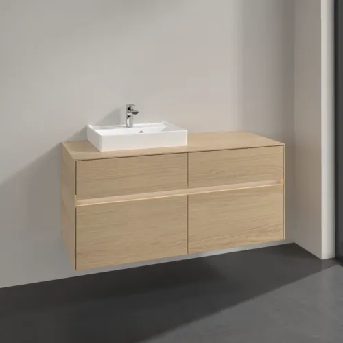 Bild von VILLEROY BOCH Collaro Waschbeckenunterschrank, mit Beleuchtung, 4 Auszüge, 1200 x 548 x 500 mm, Nordic Oak / Nordic Oak #C071B0VJ