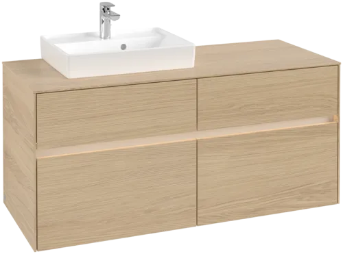 Picture of VILLEROY BOCH Collaro Vanity unit, with lighting, 4 pull-out compartments, 1200 x 548 x 500 mm, Nordic Oak / Nordic Oak #C071B0VJ