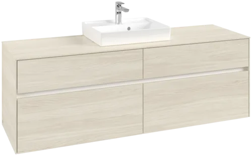 Picture of VILLEROY BOCH Collaro Vanity unit, 4 pull-out compartments, 1600 x 548 x 500 mm, White Oak / White Oak #C07700AA