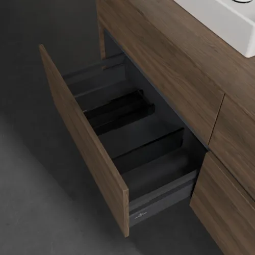 Bild von VILLEROY BOCH Collaro Waschbeckenunterschrank, 4 Auszüge, 1400 x 548 x 500 mm, Arizona Oak / Arizona Oak #C07400VH