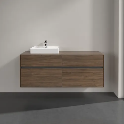 Bild von VILLEROY BOCH Collaro Waschbeckenunterschrank, 4 Auszüge, 1400 x 548 x 500 mm, Arizona Oak / Arizona Oak #C07400VH