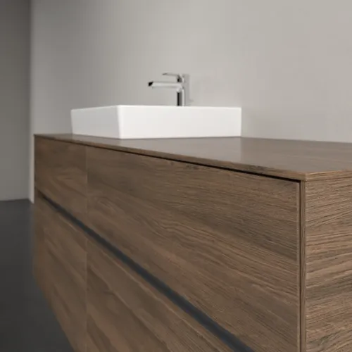 Bild von VILLEROY BOCH Collaro Waschbeckenunterschrank, 4 Auszüge, 1400 x 548 x 500 mm, Arizona Oak / Arizona Oak #C07400VH