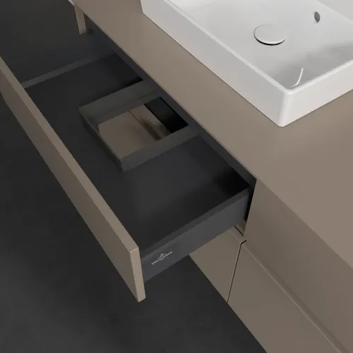 Bild von VILLEROY BOCH Collaro Waschbeckenunterschrank, 4 Auszüge, 1400 x 548 x 500 mm, Taupe / Taupe #C07400VM