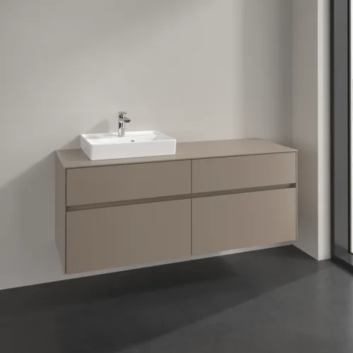 Bild von VILLEROY BOCH Collaro Waschbeckenunterschrank, 4 Auszüge, 1400 x 548 x 500 mm, Taupe / Taupe #C07400VM