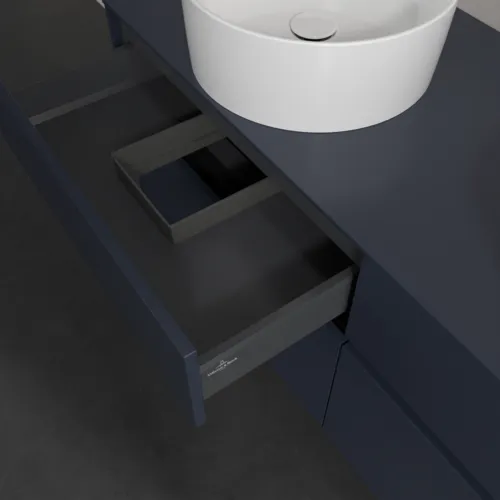Bild von VILLEROY BOCH Collaro Waschbeckenunterschrank, mit Beleuchtung, 4 Auszüge, 1400 x 548 x 500 mm, Marine Blue / Marine Blue #C048B0VQ