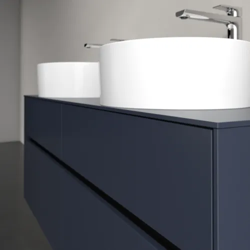 Bild von VILLEROY BOCH Collaro Waschbeckenunterschrank, mit Beleuchtung, 4 Auszüge, 1400 x 548 x 500 mm, Marine Blue / Marine Blue #C048B0VQ