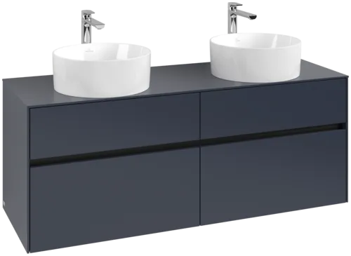 Picture of VILLEROY BOCH Collaro Vanity unit, with lighting, 4 pull-out compartments, 1400 x 548 x 500 mm, Marine Blue / Marine Blue #C048B0VQ