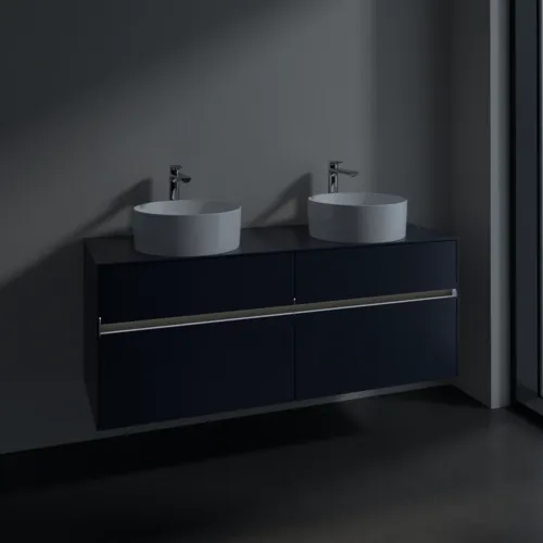 Bild von VILLEROY BOCH Collaro Waschbeckenunterschrank, mit Beleuchtung, 4 Auszüge, 1400 x 548 x 500 mm, Marine Blue / Marine Blue #C048B0VQ