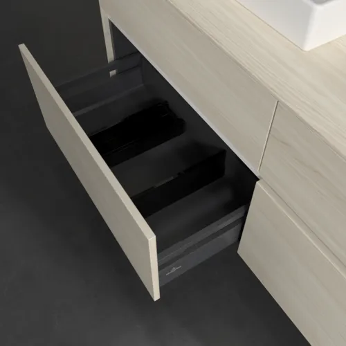 Bild von VILLEROY BOCH Collaro Waschbeckenunterschrank, mit Beleuchtung, 4 Auszüge, 1400 x 548 x 500 mm, White Oak / White Oak #C074B0AA