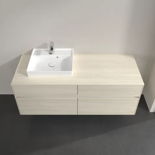 Bild von VILLEROY BOCH Collaro Waschbeckenunterschrank, mit Beleuchtung, 4 Auszüge, 1400 x 548 x 500 mm, White Oak / White Oak #C074B0AA