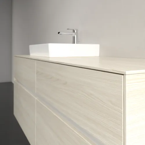 Bild von VILLEROY BOCH Collaro Waschbeckenunterschrank, mit Beleuchtung, 4 Auszüge, 1400 x 548 x 500 mm, White Oak / White Oak #C074B0AA