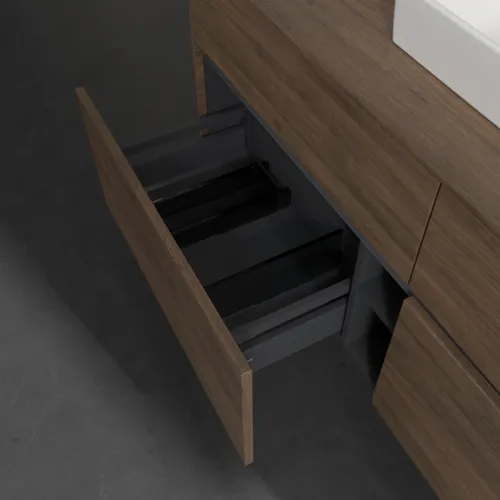 Bild von VILLEROY BOCH Collaro Waschbeckenunterschrank, mit Beleuchtung, 4 Auszüge, 1400 x 548 x 500 mm, Arizona Oak / Arizona Oak #C073B0VH
