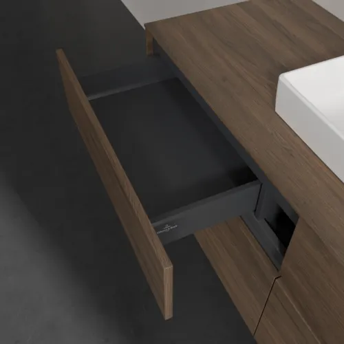 Bild von VILLEROY BOCH Collaro Waschbeckenunterschrank, mit Beleuchtung, 4 Auszüge, 1400 x 548 x 500 mm, Arizona Oak / Arizona Oak #C073B0VH