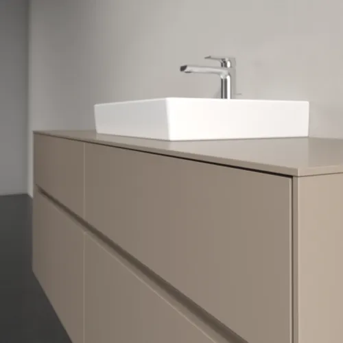 VILLEROY BOCH Collaro Waschbeckenunterschrank, mit Beleuchtung, 4 Auszüge, 1400 x 548 x 500 mm, Taupe / Taupe #C073B0VM, Bild 6