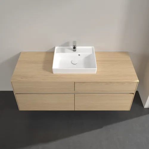 VILLEROY BOCH Collaro Waschbeckenunterschrank, mit Beleuchtung, 4 Auszüge, 1400 x 548 x 500 mm, Nordic Oak / Nordic Oak #C073B0VJ, Bild 4