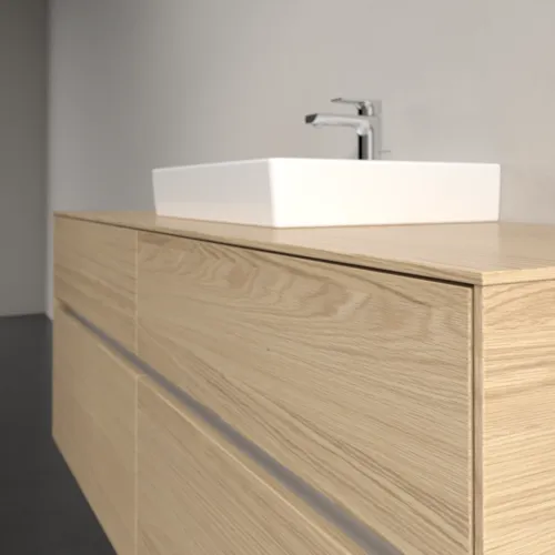VILLEROY BOCH Collaro Waschbeckenunterschrank, mit Beleuchtung, 4 Auszüge, 1400 x 548 x 500 mm, Nordic Oak / Nordic Oak #C073B0VJ, Bild 6