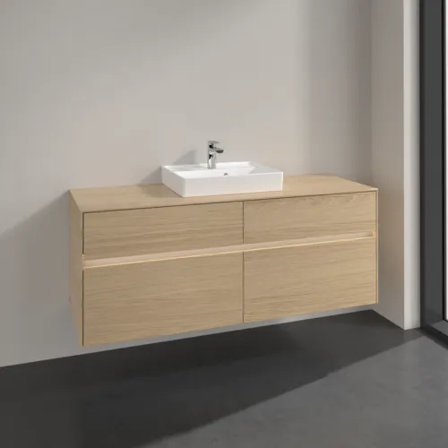 VILLEROY BOCH Collaro Waschbeckenunterschrank, mit Beleuchtung, 4 Auszüge, 1400 x 548 x 500 mm, Nordic Oak / Nordic Oak #C073B0VJ, Bild 2