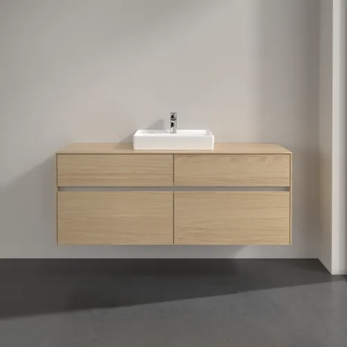 VILLEROY BOCH Collaro Waschbeckenunterschrank, mit Beleuchtung, 4 Auszüge, 1400 x 548 x 500 mm, Nordic Oak / Nordic Oak #C073B0VJ, Bild 3