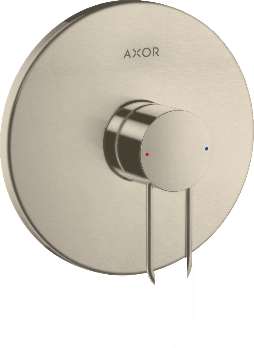 HANSGROHE AXOR Uno Tek kollu duş bataryası ankastre montaj loop volan ile #38626820 - Mat Nikel resmi