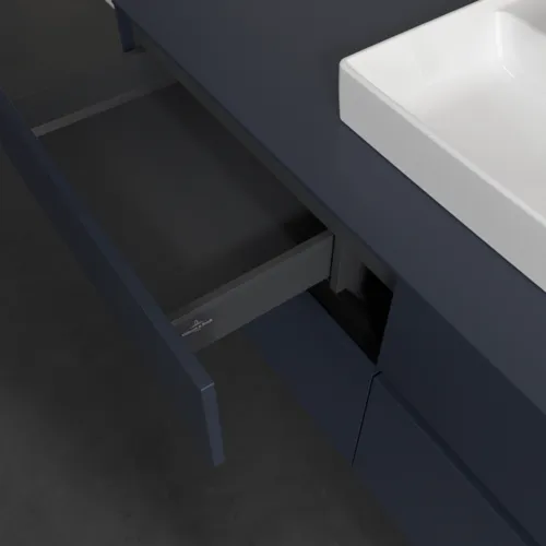 Picture of VILLEROY BOCH Collaro Vanity unit, with lighting, 4 pull-out compartments, 1400 x 548 x 500 mm, Marine Blue / Marine Blue #C073B0VQ
