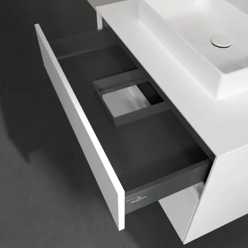 Bild von VILLEROY BOCH Collaro Waschbeckenunterschrank, 2 Auszüge, 800 x 548 x 500 mm, White Matt / White Matt #C06900MS