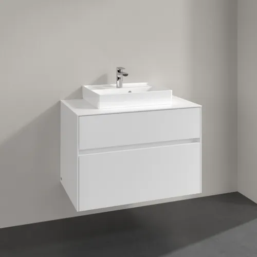 Bild von VILLEROY BOCH Collaro Waschbeckenunterschrank, 2 Auszüge, 800 x 548 x 500 mm, White Matt / White Matt #C06900MS