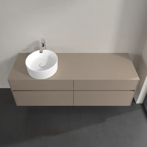 Picture of VILLEROY BOCH Collaro Vanity unit, with lighting, 4 pull-out compartments, 1600 x 548 x 500 mm, Taupe / Taupe #C050B0VM