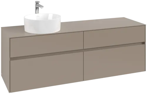 Зображення з  VILLEROY BOCH Collaro Vanity unit, with lighting, 4 pull-out compartments, 1600 x 548 x 500 mm, Taupe / Taupe #C050B0VM