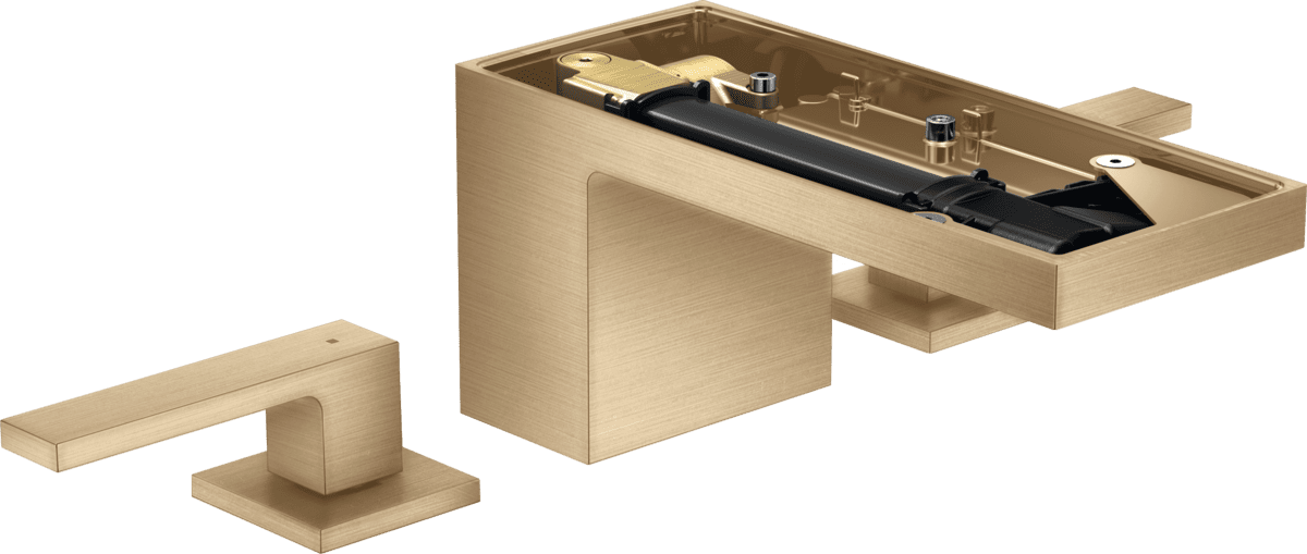 HANSGROHE AXOR MyEdition 3-Delikli lavabo bataryası 70, bas-aç gider seti ile plakasız #47052140 - Mat Bronz resmi
