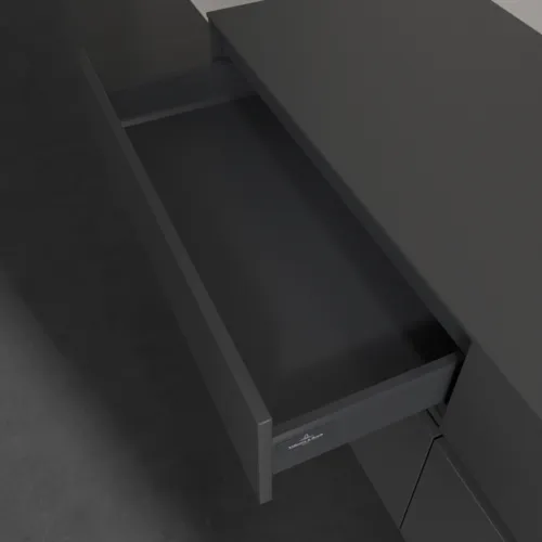 VILLEROY BOCH Collaro Waschbeckenunterschrank, 4 Auszüge, 1600 x 548 x 500 mm, Glossy Grey / Glossy Grey #C07900FP, Bild 7