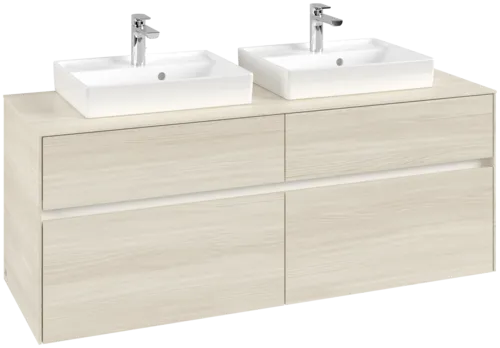 VILLEROY BOCH Collaro Vanity unit, with lighting, 4 pull-out compartments, 1400 x 548 x 500 mm, White Oak / White Oak #C076B0AA resmi