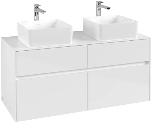 Obrázek VILLEROY BOCH Toaletní skříňka Collaro, 4 výsuvy, 1200 x 548 x 500 mm, lesklá bílá / lesklá bílá #C04400DH