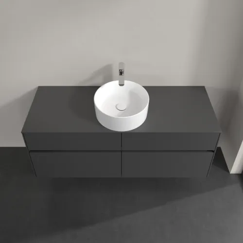 Bild von VILLEROY BOCH Collaro Waschbeckenunterschrank, mit Beleuchtung, 4 Auszüge, 1400 x 548 x 500 mm, Graphite / Graphite #C045B0VR