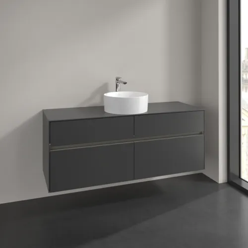 Bild von VILLEROY BOCH Collaro Waschbeckenunterschrank, mit Beleuchtung, 4 Auszüge, 1400 x 548 x 500 mm, Graphite / Graphite #C045B0VR