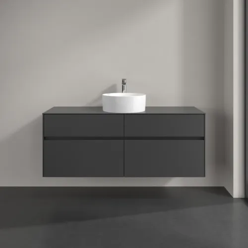 Bild von VILLEROY BOCH Collaro Waschbeckenunterschrank, mit Beleuchtung, 4 Auszüge, 1400 x 548 x 500 mm, Graphite / Graphite #C045B0VR