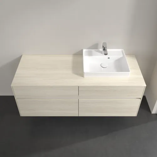 Bild von VILLEROY BOCH Collaro Waschbeckenunterschrank, mit Beleuchtung, 4 Auszüge, 1400 x 548 x 500 mm, White Oak / White Oak #C075B0AA
