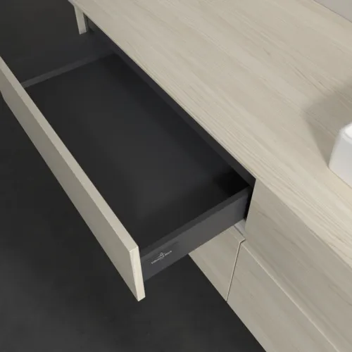 Bild von VILLEROY BOCH Collaro Waschbeckenunterschrank, mit Beleuchtung, 4 Auszüge, 1400 x 548 x 500 mm, White Oak / White Oak #C075B0AA