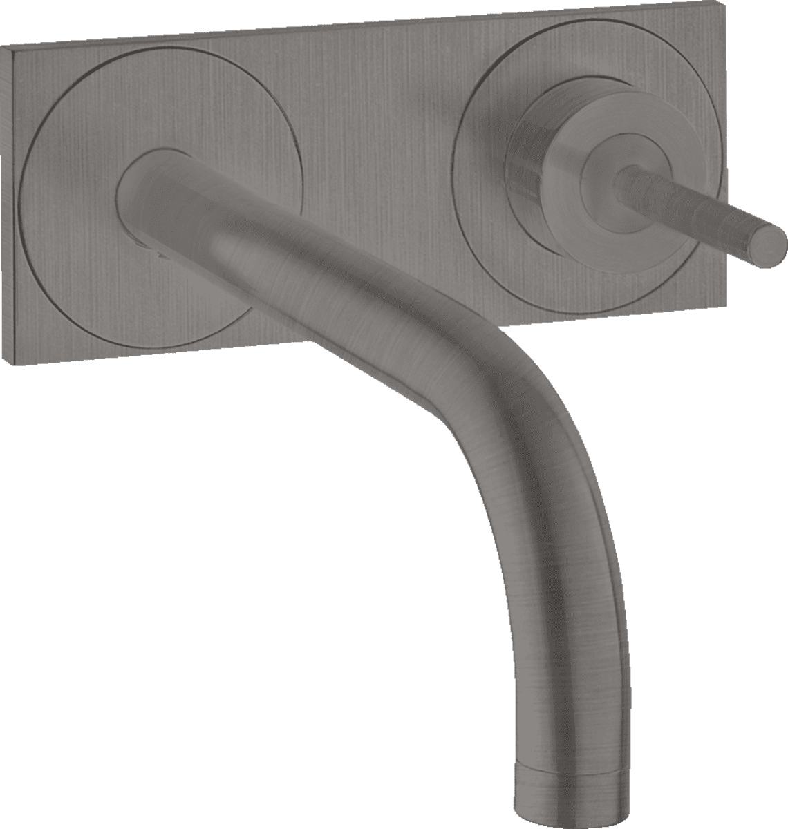 εικόνα του HANSGROHE AXOR Uno Single lever basin mixer for concealed installation wall-mounted with spout 225 mm and plate #38115340 - Brushed Black Chrome