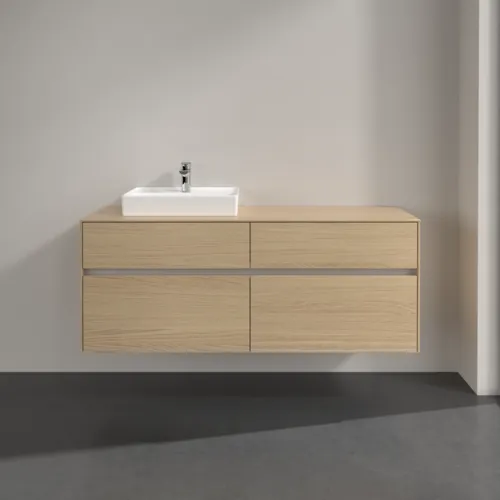 Bild von VILLEROY BOCH Collaro Waschbeckenunterschrank, mit Beleuchtung, 4 Auszüge, 1400 x 548 x 500 mm, Nordic Oak / Nordic Oak #C074B0VJ