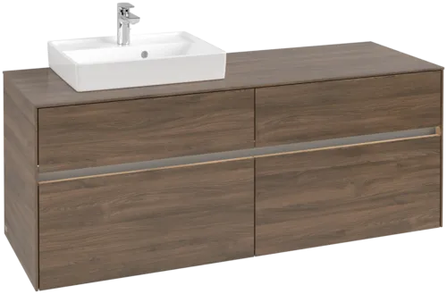 Picture of VILLEROY BOCH Collaro Vanity unit, with lighting, 4 pull-out compartments, 1400 x 548 x 500 mm, Arizona Oak / Arizona Oak #C074B0VH